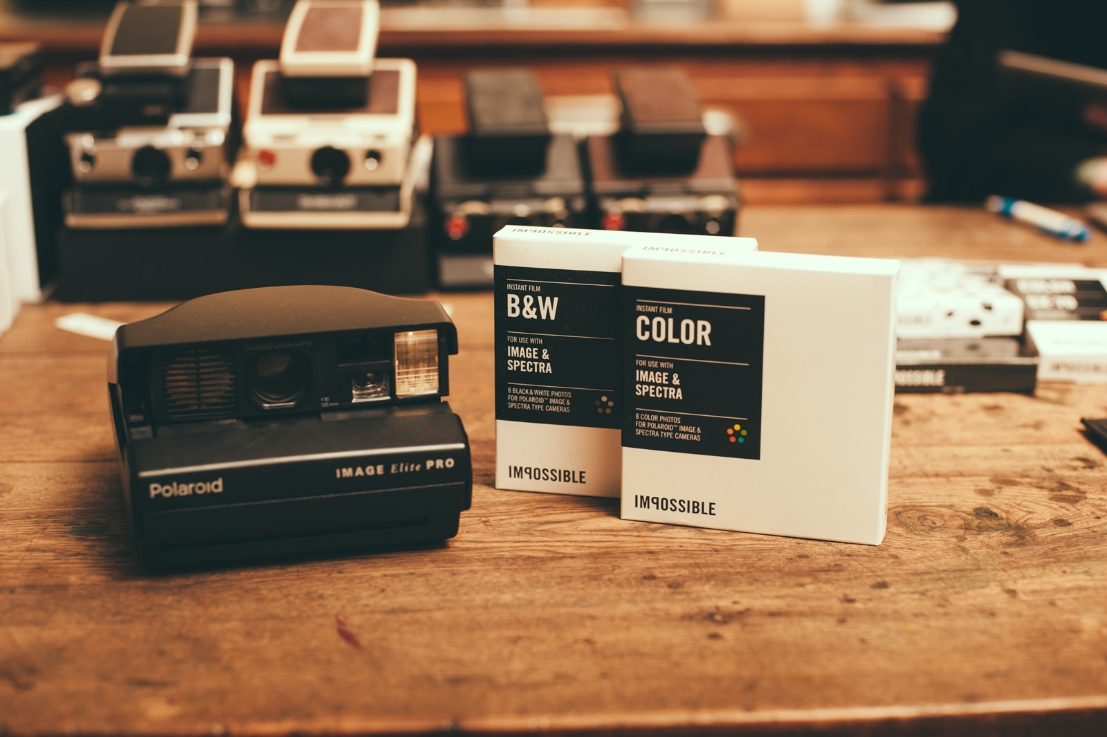 polaroid image с кассетами