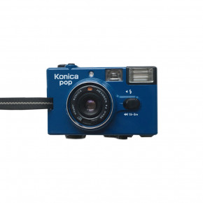Konica Pop (Blue) компактный пленочный фотоаппарат + чехол 