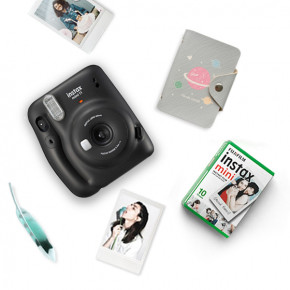 Fuji Instax Mini 11 Charcoal Gray + кассета + mini альбом