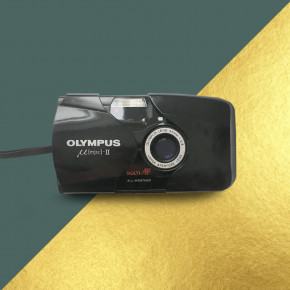 Olympus mju II (black) топовый пленочный компакт (№3)+чехол