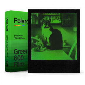 Кассета Polaroid 600 Black & Green Duochrome Edition