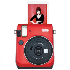 Fuji Instax Mini 70 Passion Red + кассета + мини рамка + прищепки