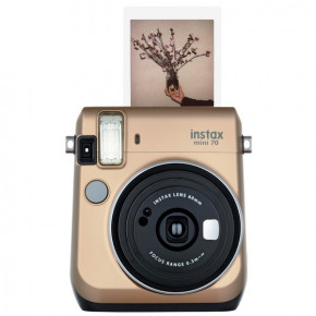Fuji Instax Mini 70 Gold + кассета + мини рамка + прищепки