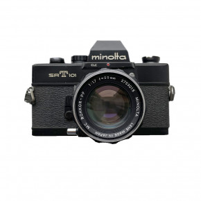 Minolta SRT-101 +  объектив MC Rokkor-PF 55 mm f/1.7 