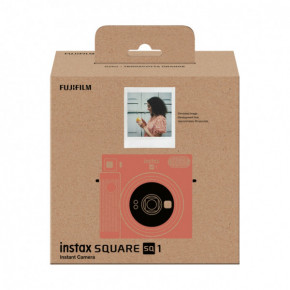 Fuji Instax SQ1 Square (ОРАНЖЕВАЯ ТЕРРАКОТА) + кассета + чехол + альбом