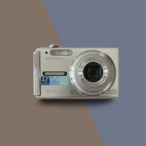 Olympus FE-340 (silver) цифровой фотоаппарат мыльница + чехол