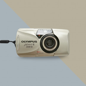 Olympus Mju II ZOOM 80 (date) серебро пленочный фотоаппарат