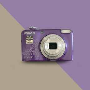 Nikon CoolPix L29 (фиолетовый) цифровой фотоаппарат мыльница 
