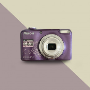 Nikon CoolPix L27 (фиолетовый) цифровой фотоаппарат мыльница 