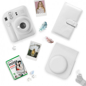 Fuji Instax Mini 12 Clay White + кассета + чехол + альбом