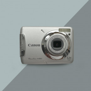 Canon PowerShot A480 (silver) мыльница фотоаппарат цифровой + чехол