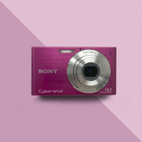 Sony Cyber-shot DSC-W320 (pink) мыльница фотоаппарат цифровой + чехол