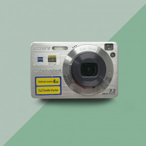 Sony Cyber-shot DSC-W110 (silver) мыльница фотоаппарат цифровой + чехол