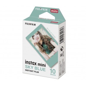 инстакс мини – картридж Fujifilm Instax Mini Sky Blue, 10 снимков 86 × 54 мм