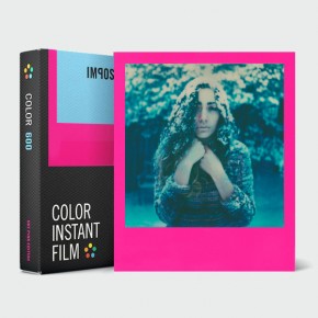 Кассета для Полароида 600 цветная в розовой рамке