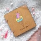 Деревянный альбом ручной работы "Единорог мороженое" MEOW (15 х 15 см)