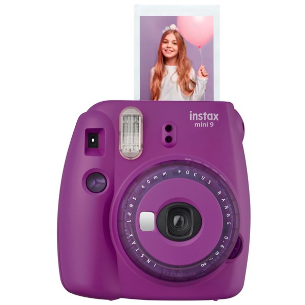 Instax mini 9 Clear Purple + Lens