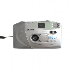 Пленочный фотоаппарат SKINA 101 SILVER (новый) + чехол
