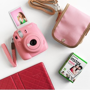 Instax Mini 9 Flamingo Pink + альбом + кассета + чехол