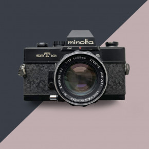 Купить Minolta SRT-101 + объектив MC Rokkor-PF 55 mm f/1.7